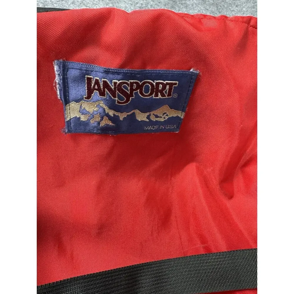 Vintage Jansport Made In USA Hiking Framed Backpack Red Metal Frame *READ*